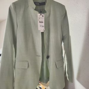 ZARA Mint Fitted Blazer 34